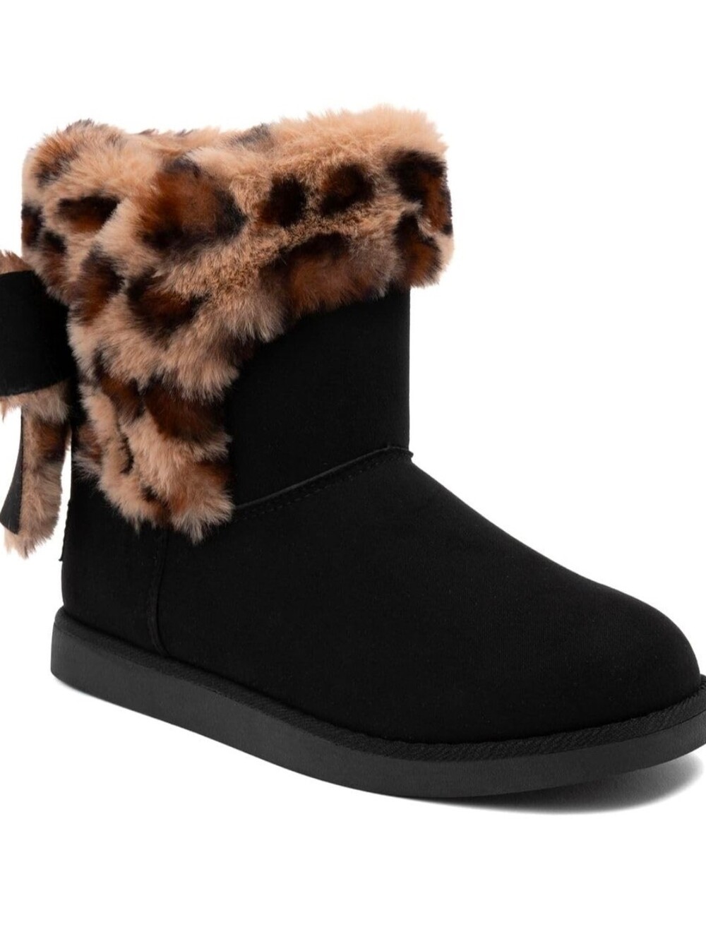 Juicy Couture Kenia Faux Fur-Trim Bootie with Leopard Accent